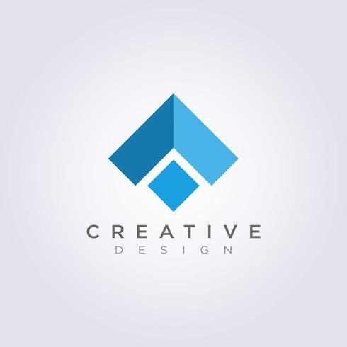 Dak huis abstracte vector illustratie ontwerp Clipart symbool Logo sjabloon