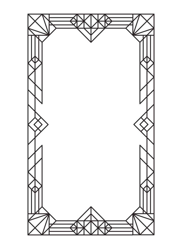 rechthoek frame art deco vector