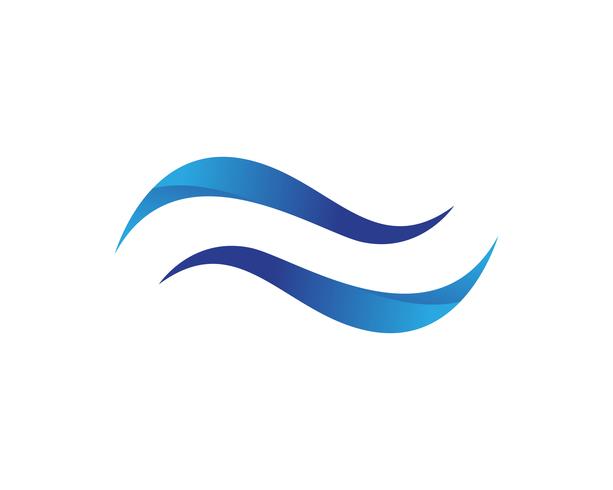 Water Wave symbool en pictogram Logo sjabloon vector