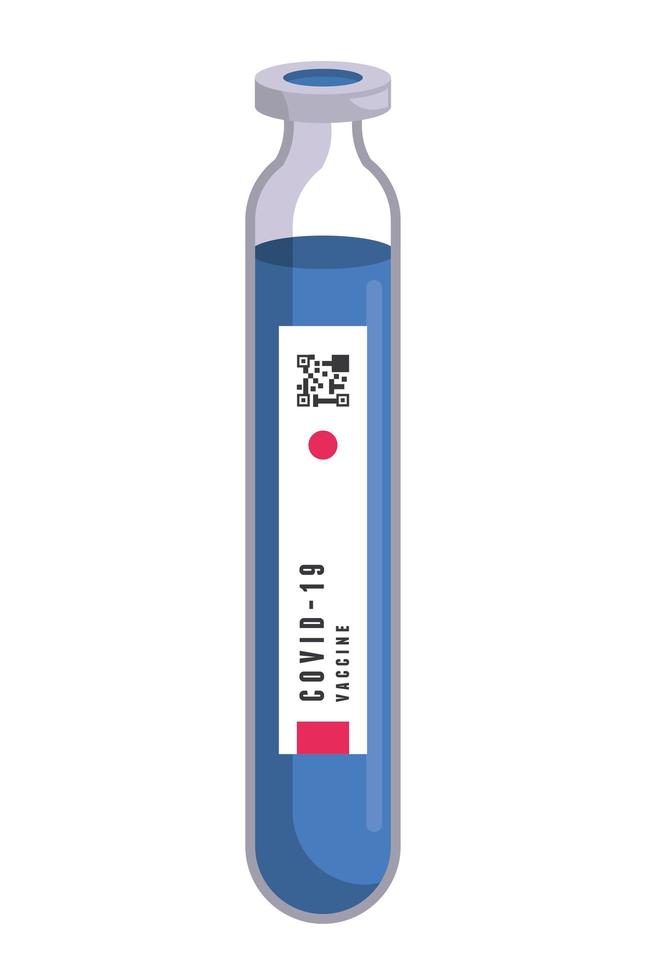 covid19 vaccin flacon tube vector