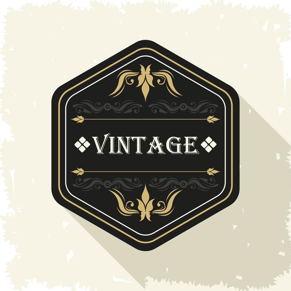 vintage label embleem vector