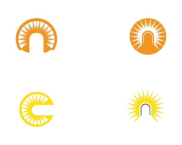 Zon logo ster pictogram web Vector