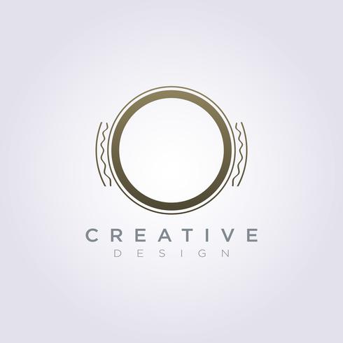 Luxe cirkel klassieke vector illustratie ontwerp Clipart symbool Logo sjabloon