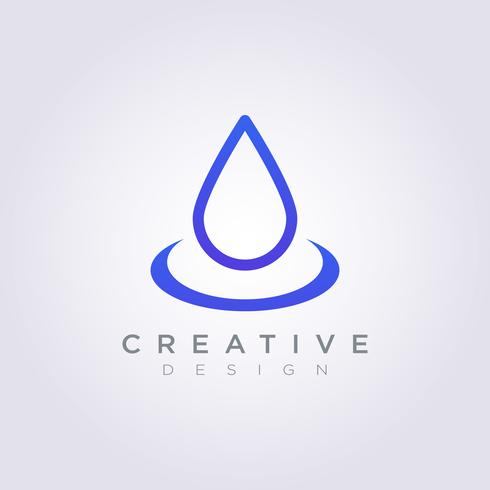 Waterdruppel Vector illustratie ontwerp Clipart symbool Logo sjabloon