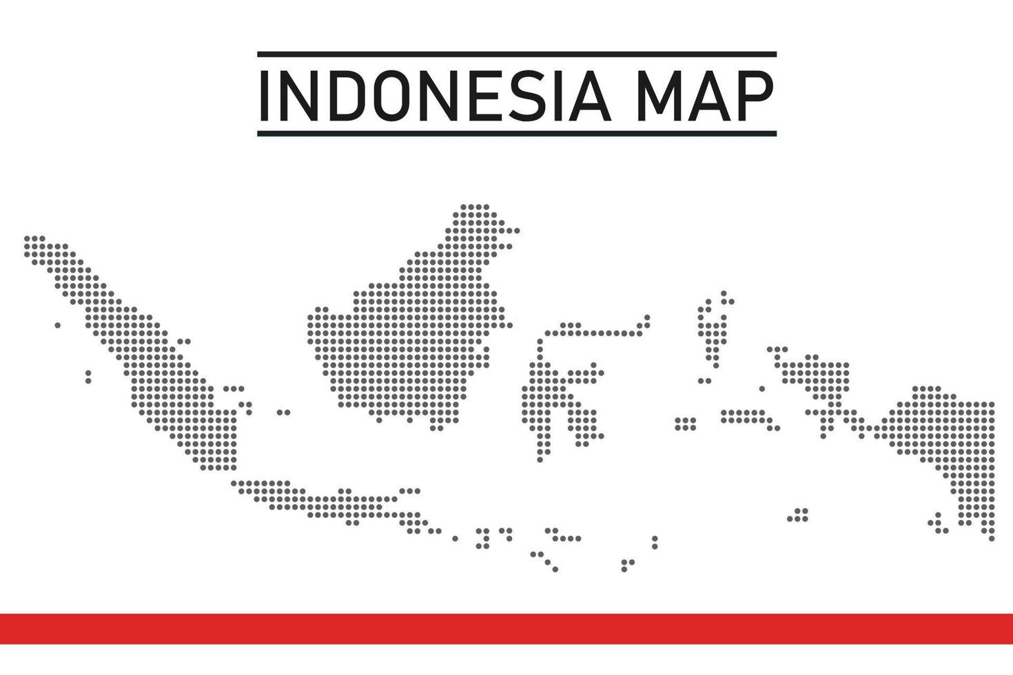 Indonesië kaart eiland gestippelde stijl kunst vector plat ontwerp gratis bewerkbare