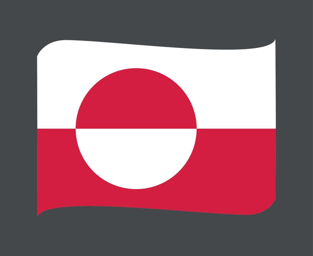 Groenland vlag nationaal Noord-Amerika embleem lint pictogram vector illustratie abstract ontwerp element