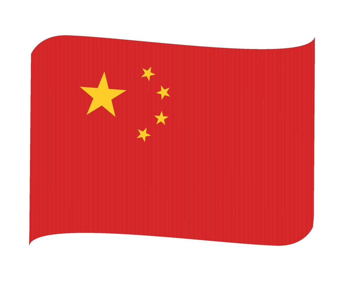 china vlag nationaal azië embleem lint pictogram vector illustratie abstract ontwerp element