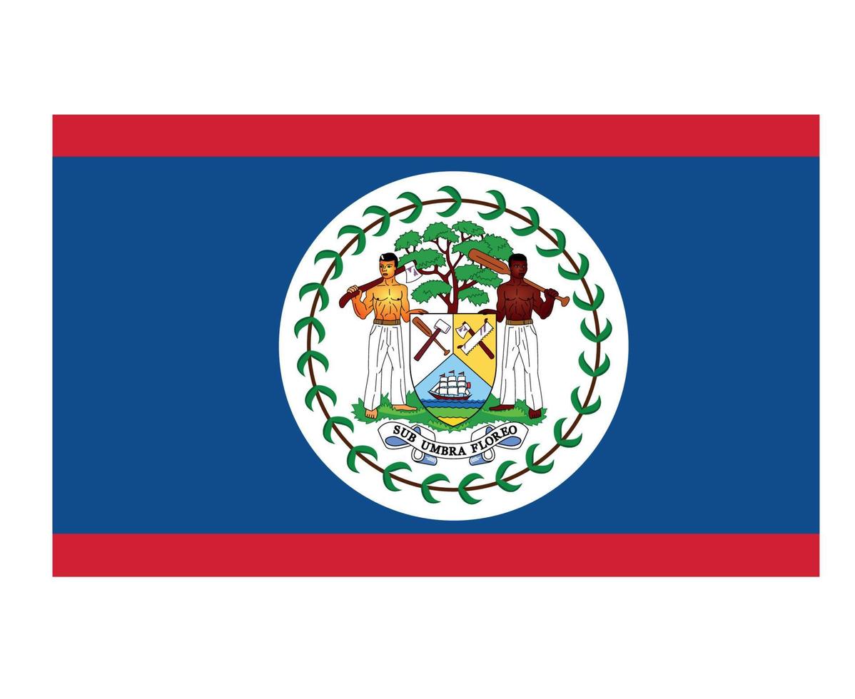 Belize vlag nationaal Azië embleem symbool pictogram vector illustratie abstract ontwerp element