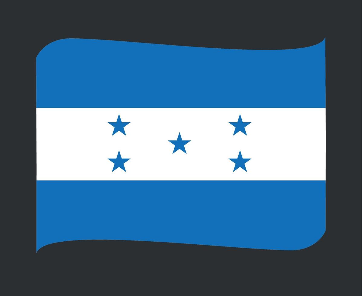 honduras vlag nationaal noord-amerika embleem lint pictogram vector illustratie abstract ontwerp element