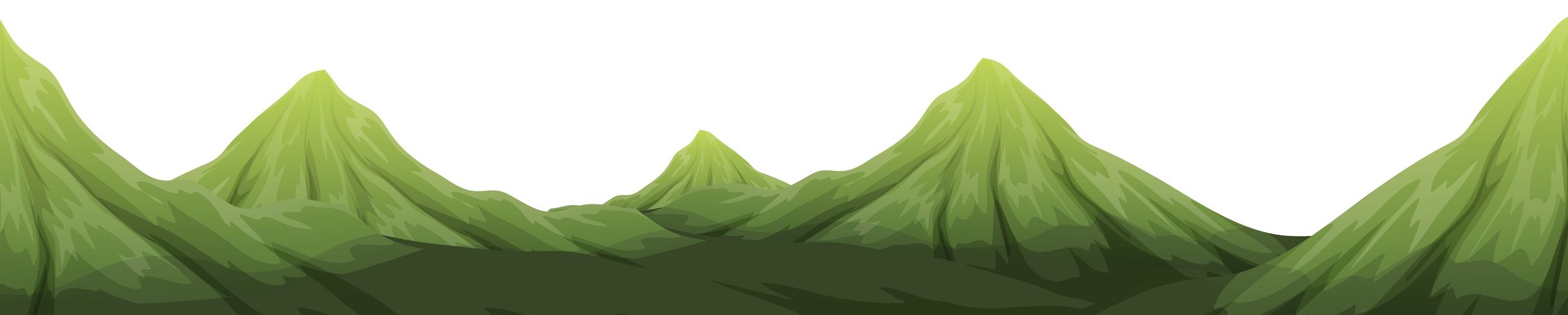 Een groen berglandschap vector