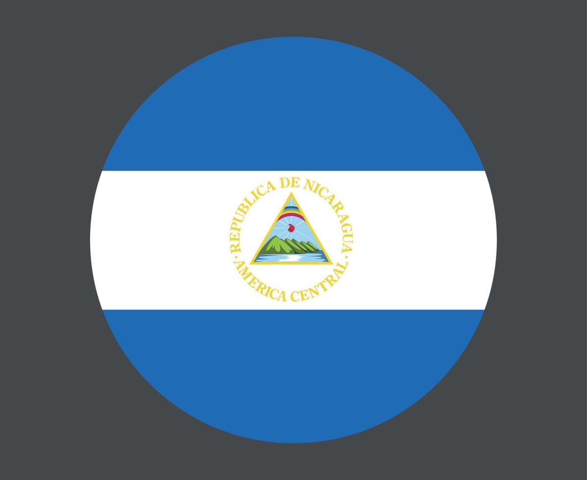 Nicaragua vlag nationaal Noord-Amerika embleem pictogram vector illustratie abstract ontwerp element