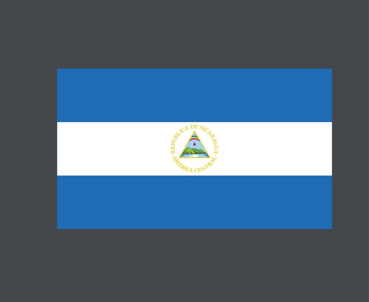 nicaragua vlag nationaal noord-amerika embleem symbool pictogram vector illustratie abstract ontwerp element