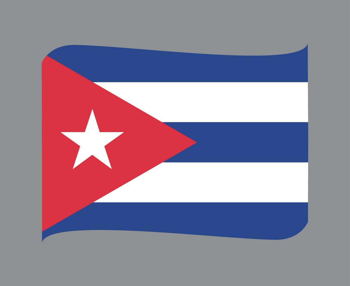 Cuba vlag nationaal Noord-Amerika embleem lint pictogram vector illustratie abstract ontwerp element