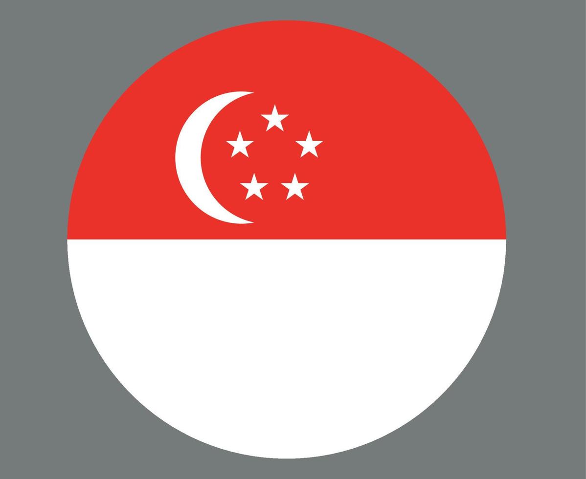 singapore vlag nationaal Azië embleem pictogram vector illustratie abstract ontwerp element