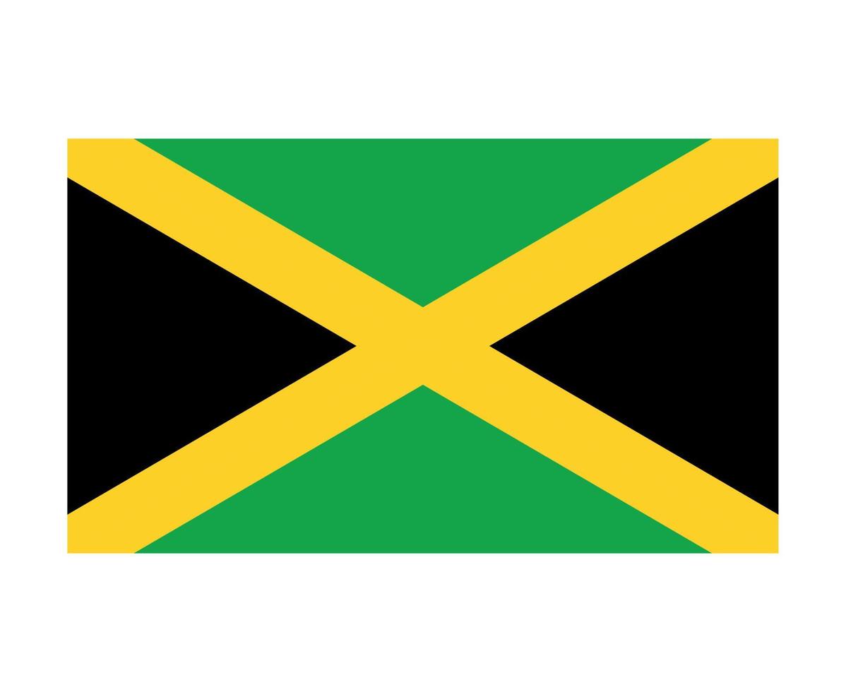 Jamaica vlag nationaal Noord-Amerika embleem symbool pictogram vector illustratie abstract ontwerp element