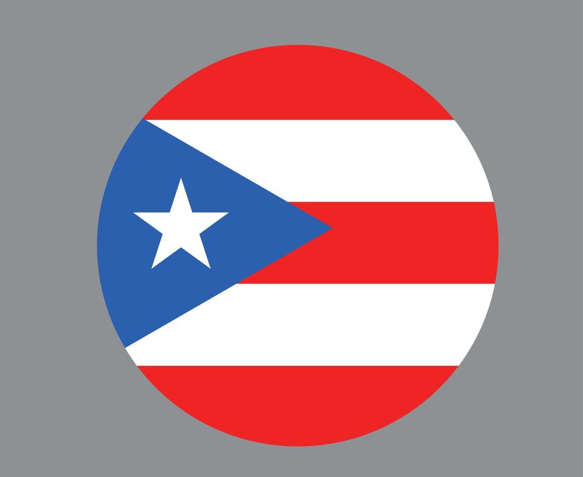 Puerto Rico vlag nationaal Noord-Amerika embleem pictogram vector illustratie abstract ontwerp element