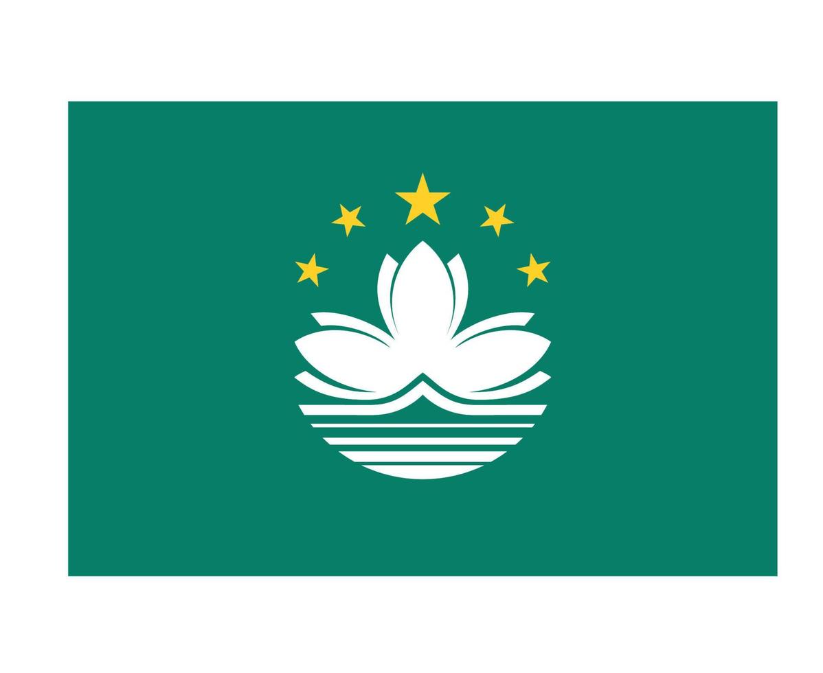 Macau vlag nationaal Azië embleem symbool pictogram vector illustratie abstract ontwerp element