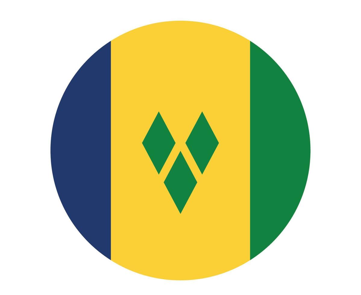 Saint Vincent en de Grenadines vlag nationaal Noord-Amerika embleem pictogram vector illustratie abstract ontwerp element