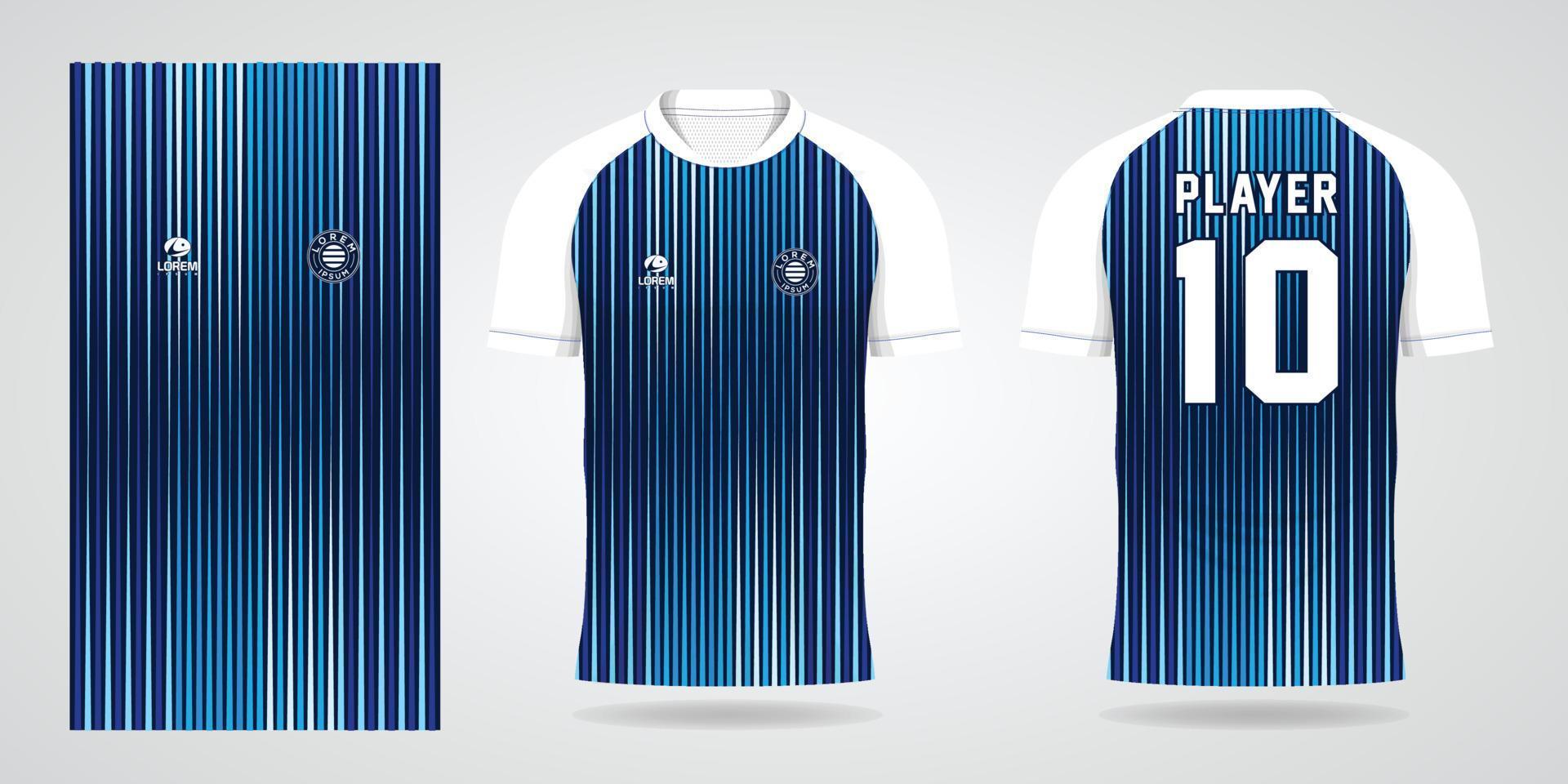 blauw sportshirt jersey ontwerpsjabloon vector