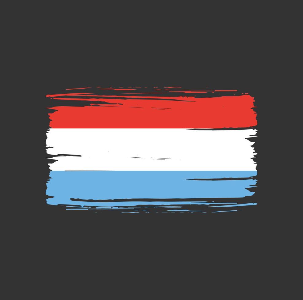 luxemburgse vlag penseelstreek. nationale vlag vector