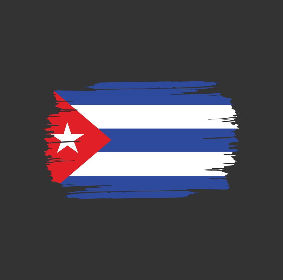 Cuba vlag penseelstreken. vlag van het nationale land vector