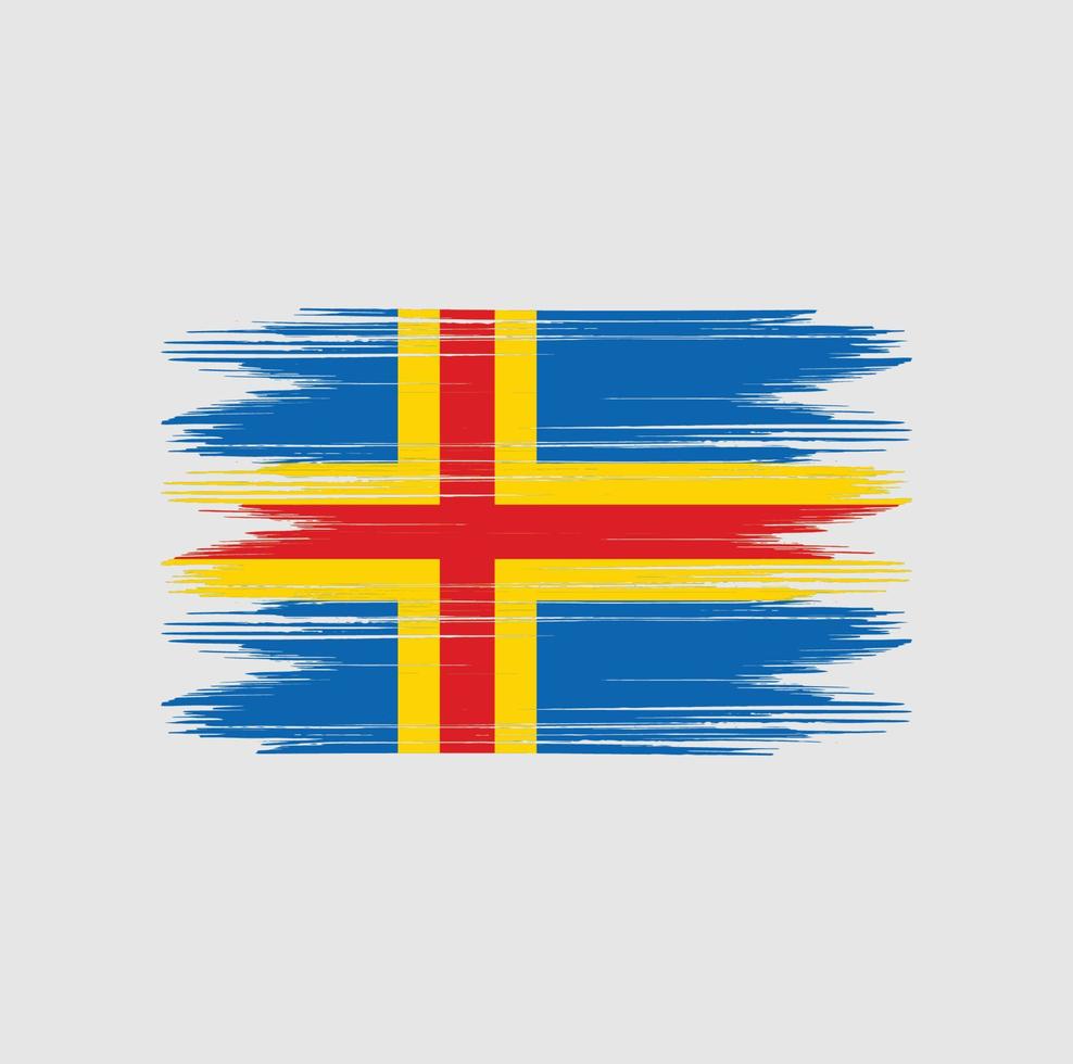 aland eilanden vlag borstel vector