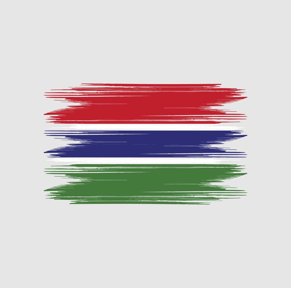 Gambia vlag borstel vector
