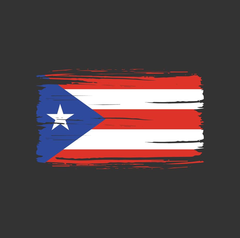 Puerto Rico vlag penseelstreek. nationale vlag vector