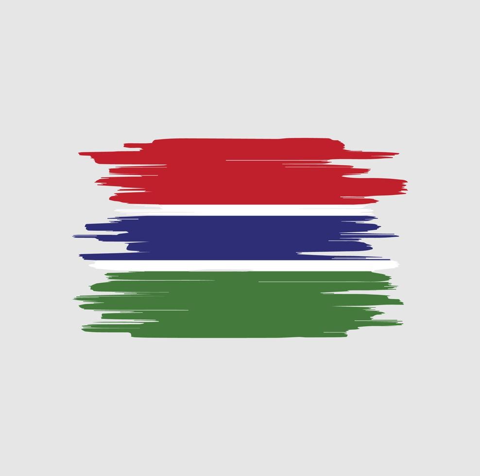 Gambiaanse vlag penseelstreken vector