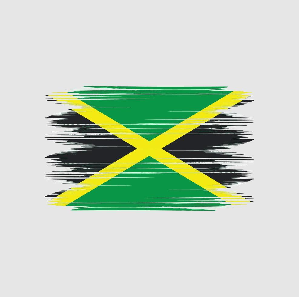 Jamaica vlag borstel flag vector