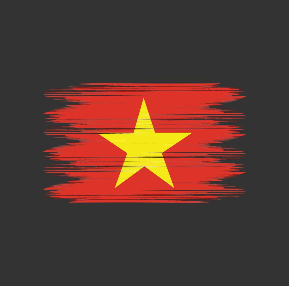 vietnam vlag borstel vector