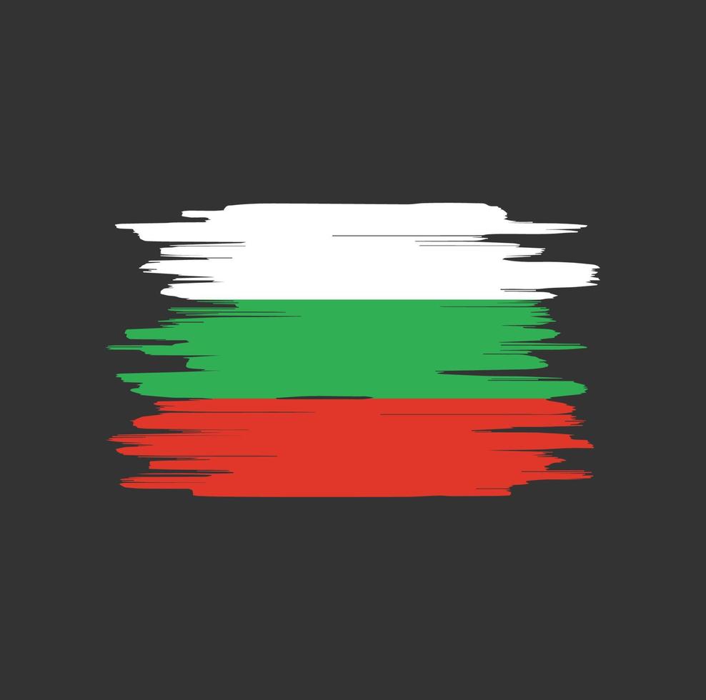 bulgarije vlag penseelstreken vector