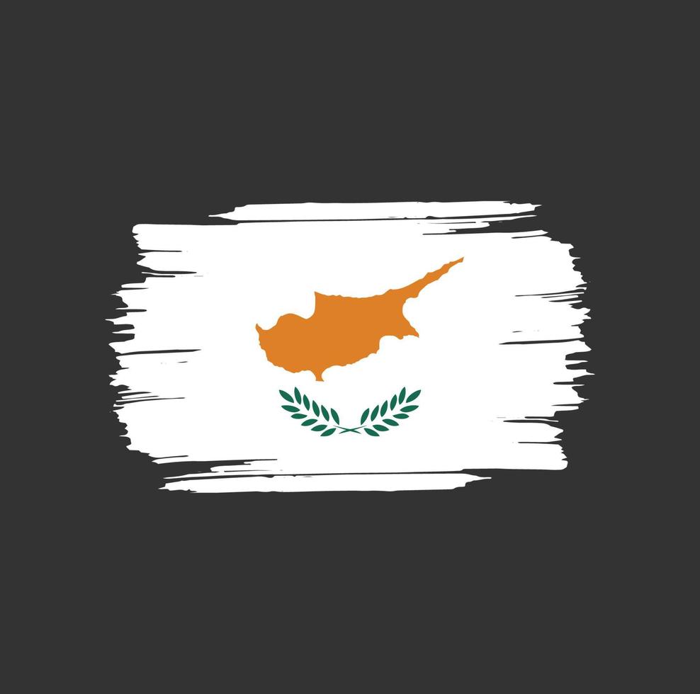 cyprus vlag penseelstreken. vlag van het nationale land vector