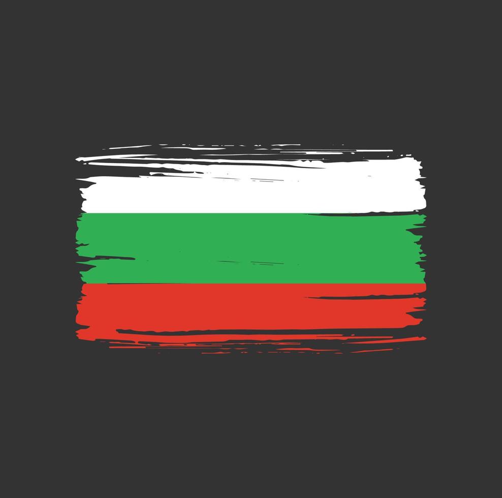 bulgarije vlag penseelstreek. nationale vlag vector