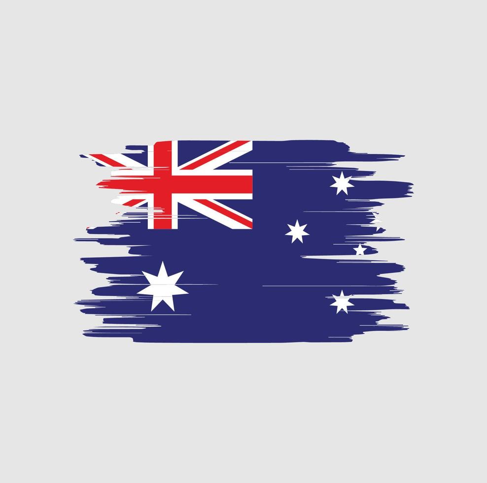 Australische vlag penseelstreken vector