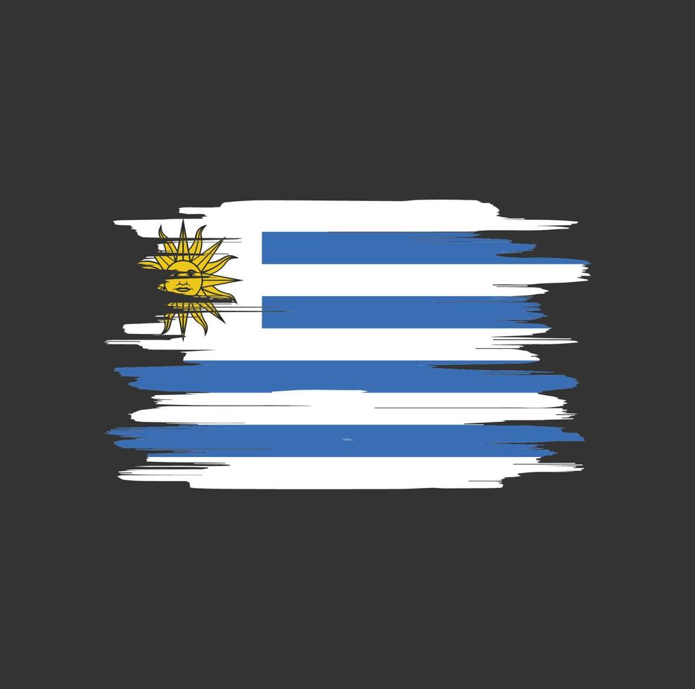 uruguay vlag penseelstreken vector