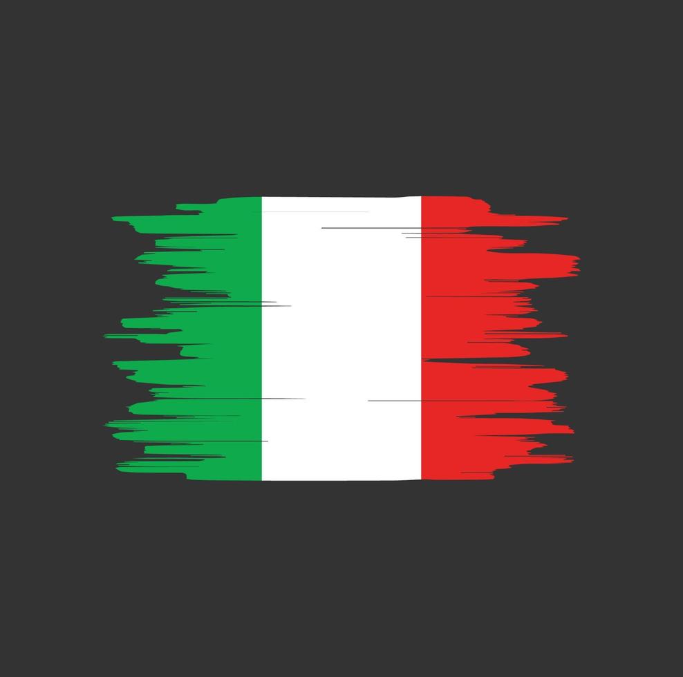 italië vlag penseelstreken vector