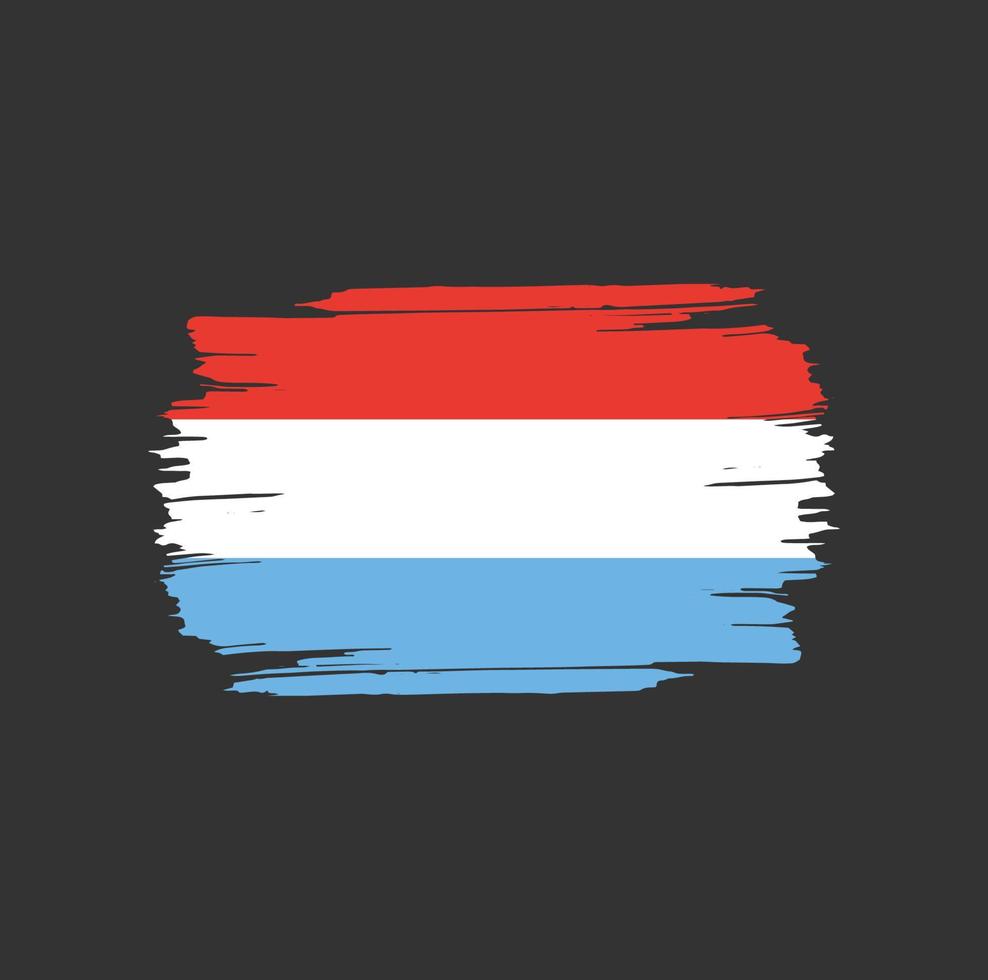 luxemburgse vlag penseelstreken. vlag van het nationale land vector