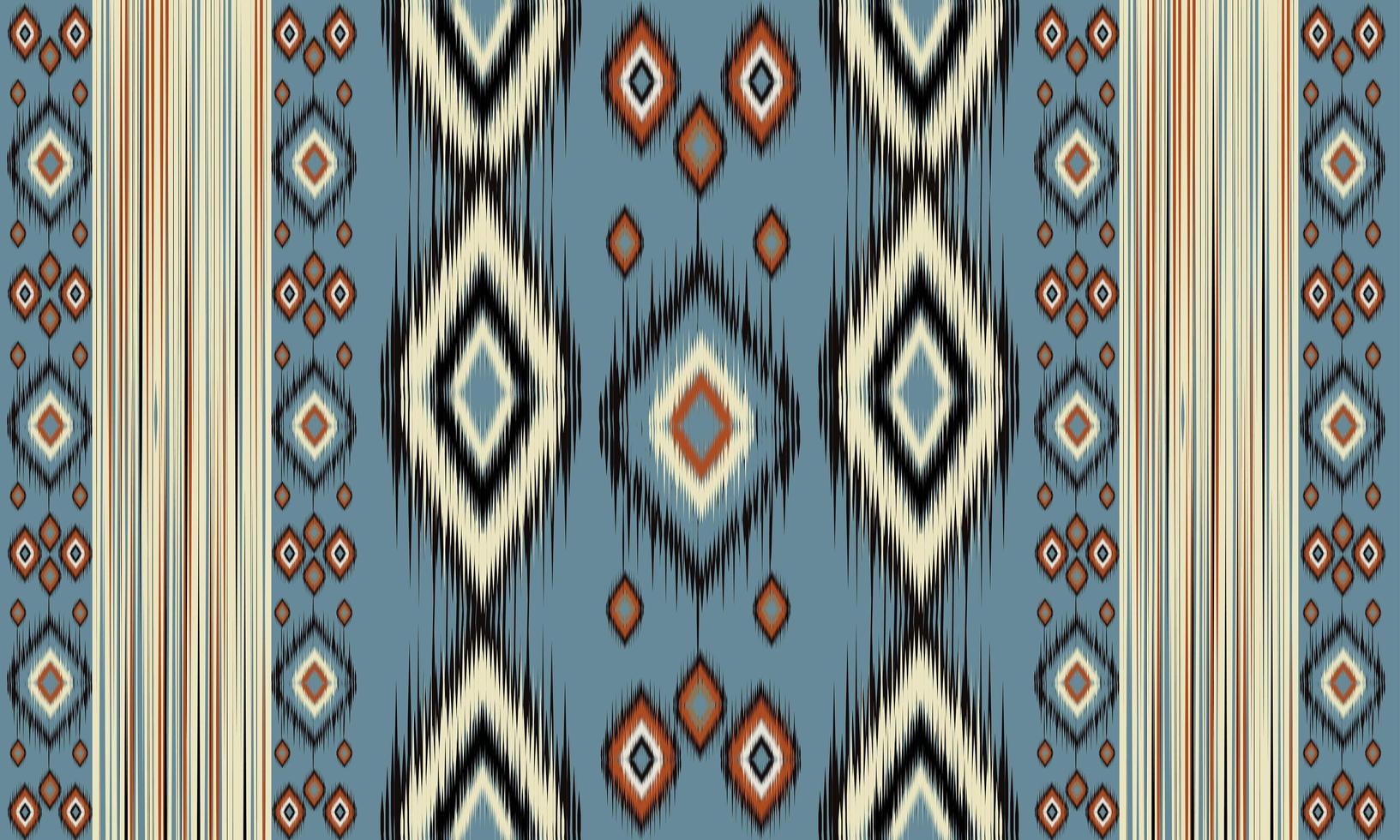 geometrische etnische oosterse ikat patroon traditioneel ontwerp voor achtergrond,tapijt,behang,kleding,inwikkeling,batik,stof,vector illustration.embroidery stijl. vector