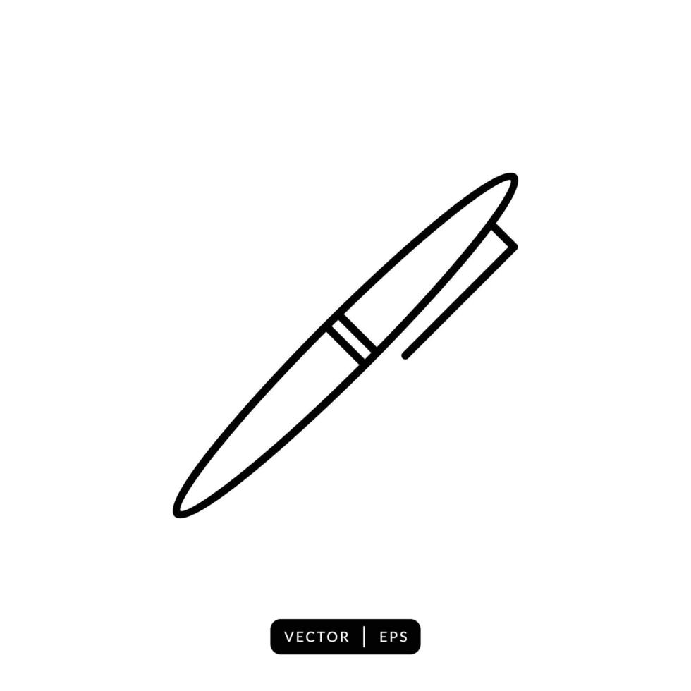 pen pictogram vector - teken of symbool