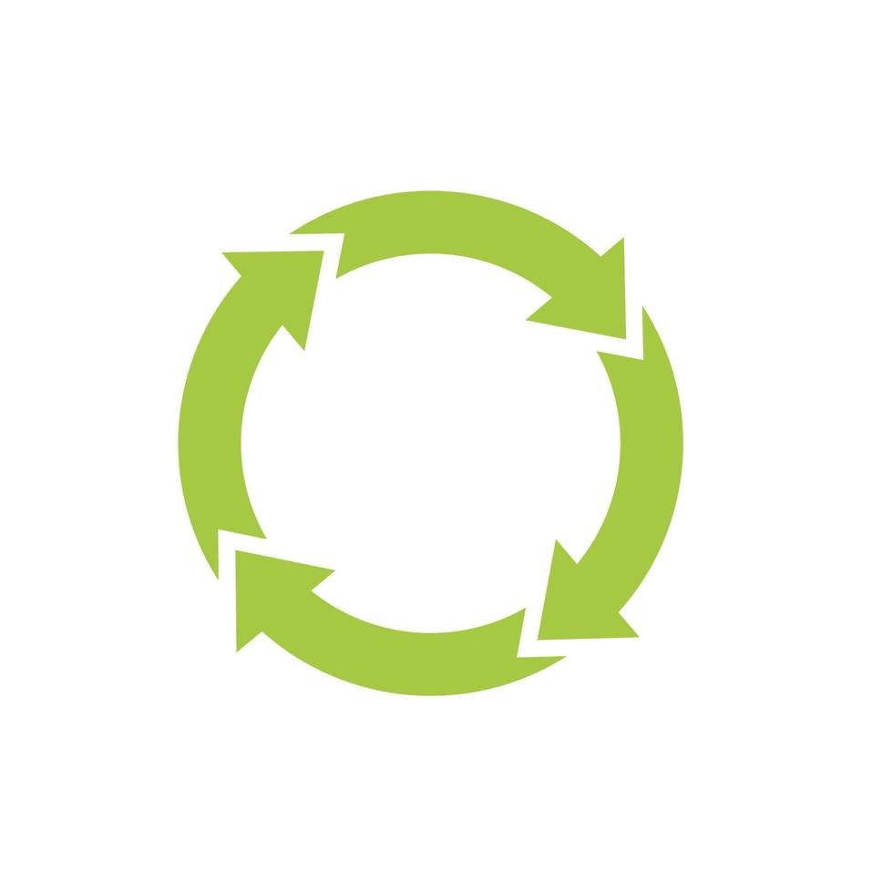 recycle pictogram. recycle recycling symbool. vectorillustratie. geïsoleerd op een witte achtergrond. vector