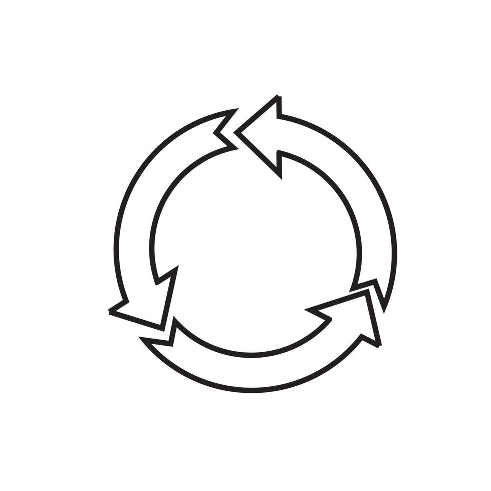 recycle pictogram. recycle recycling symbool. vectorillustratie. geïsoleerd op een witte achtergrond. vector