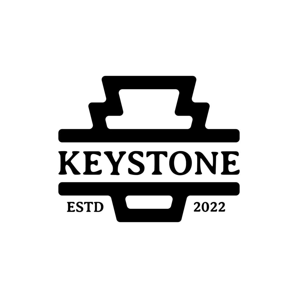 keystone vintage logo-ontwerp vector