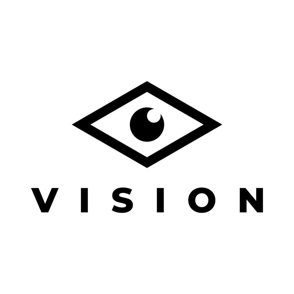 oog visie logo ontwerp vector