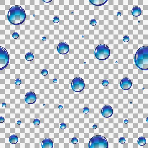 Naadloze waterdruppels vector