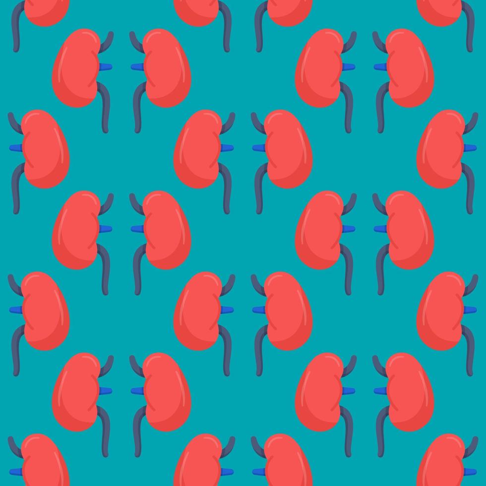 vectorillustratie van nier patroon. eeuwig beeld van donorlichaamsdelen. vector