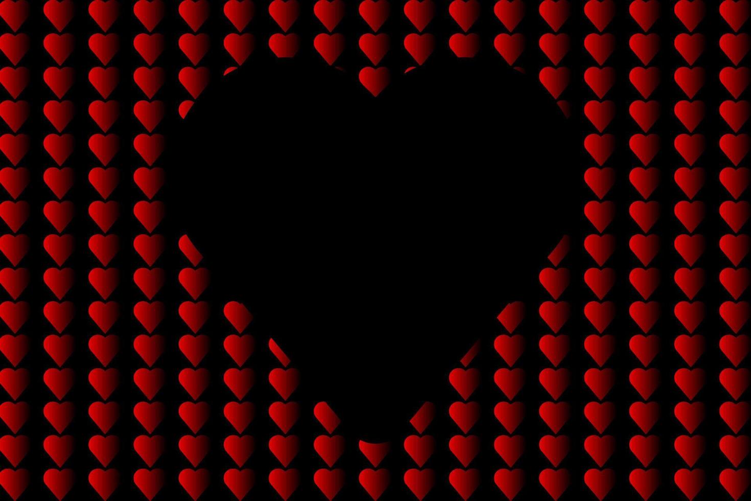 vectorachtergrond, valentijnsdaggroeten, twee rode harten, veel lege ruimte om je hart te uiten vector