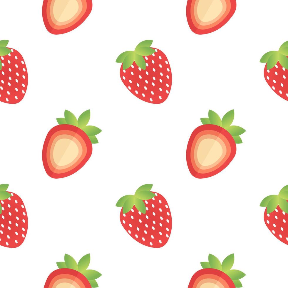 aardbei fruit naadloos patroon vector