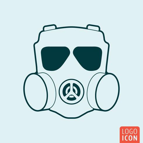 Respirator pictogram geïsoleerd vector