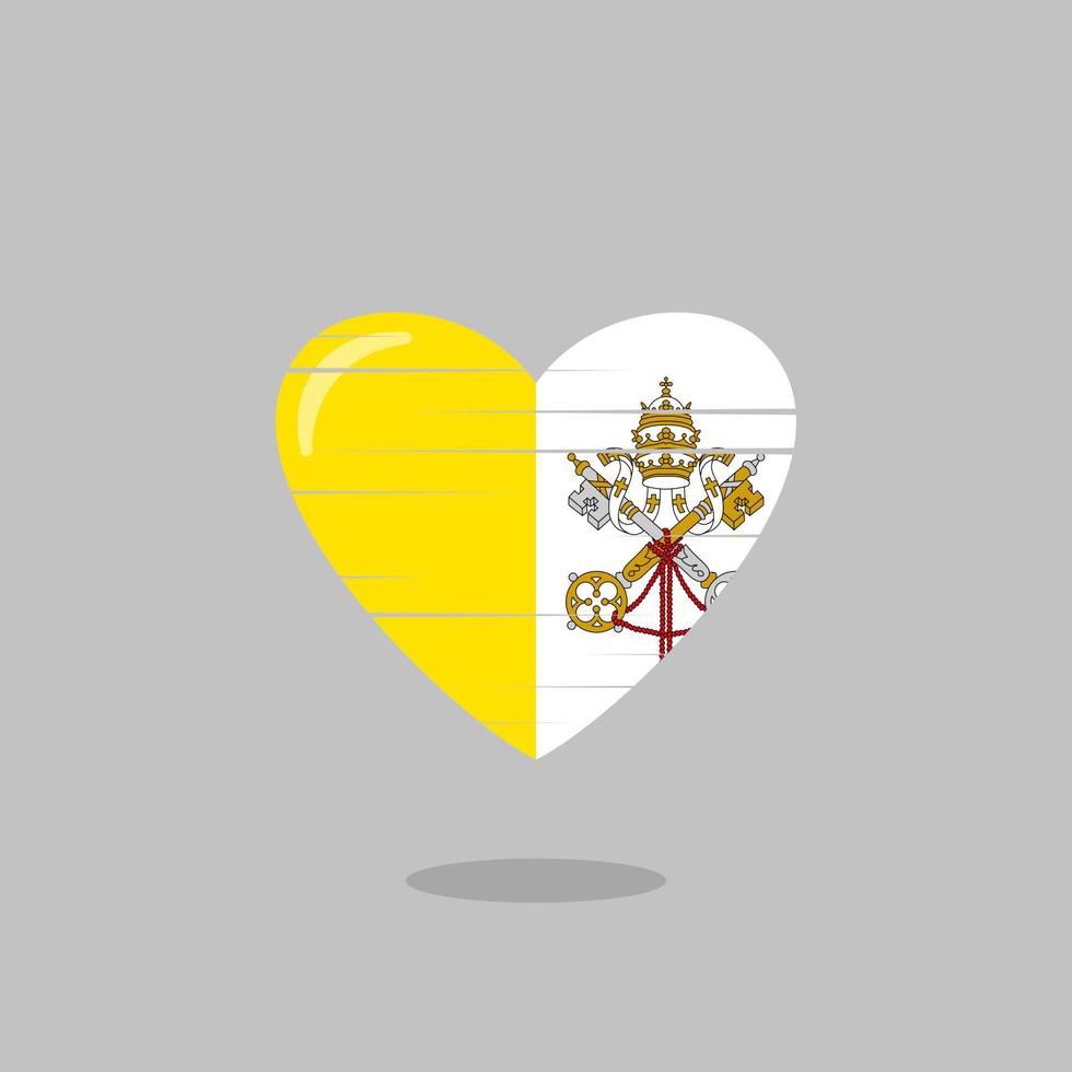 vaticaanse vlag vormige liefde illustratie vector